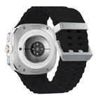 Ocean Dual Silver Buckle Silicone Watch Band