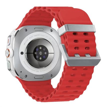 Ocean Dual Silver Buckle Silicone Watch Band