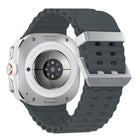 Ocean Dual Silver Buckle Silicone Watch Band
