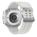 Ocean Dual Silver Buckle Silicone Watch Band