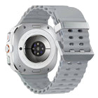 Ocean Dual Silver Buckle Silicone Watch Band
