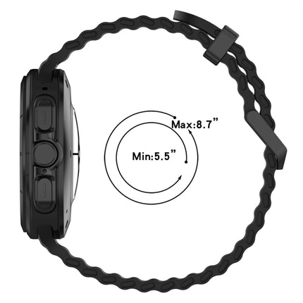 Ocean Dual Silver Buckle Silicone Watch Band, For Samsung Galaxy Watch Ultra 47mm / Ultra 2025 - DealBuddy