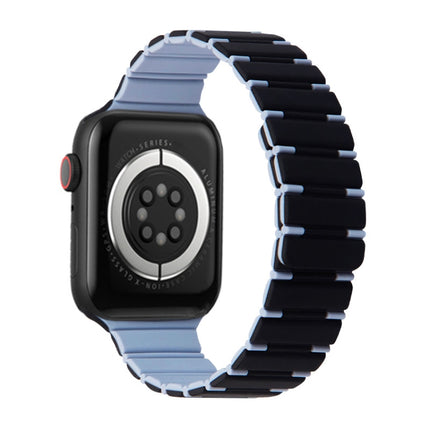 Two-color Magnetic Silicone Watch Band, For Apple Watch Series 3 38mm, For Apple Watch Series 3 42mm - DealBuddy