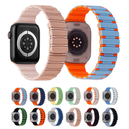 Two-color Magnetic Silicone Watch Band, For Apple Watch Series 3 38mm, For Apple Watch Series 3 42mm - DealBuddy