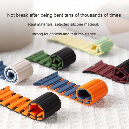 Two-color Magnetic Silicone Watch Band, For Apple Watch Series 3 38mm, For Apple Watch Series 3 42mm - DealBuddy