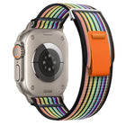 Dual-Section Loop Nylon Watch Band, For Apple Watch Ultra 2 49mm, For Apple Watch Series 9 45mm - DealBuddy