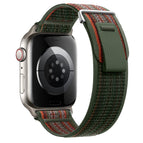 For Apple Watch Series 9 41mm / Dark Fir Green Orange