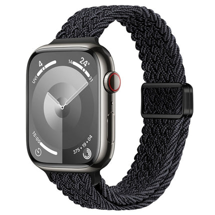 Slim Magnetic Buckle Nylon Braided Watch Band, For Apple Watch SE 2023 44mm, For Apple Watch SE 2023 40mm
