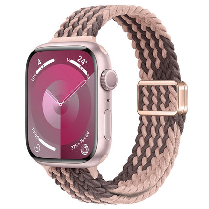 Slim Magnetic Buckle Nylon Braided Watch Band, For Apple Watch SE 2023 44mm, For Apple Watch SE 2023 40mm