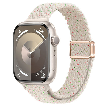Slim Magnetic Buckle Nylon Braided Watch Band, For Apple Watch SE 2023 44mm, For Apple Watch SE 2023 40mm