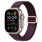 Slim Magnetic Buckle Nylon Braided Watch Band, For Apple Watch Ultra 2 49mm, For Apple Watch Series 9 45mm