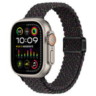 Slim Magnetic Buckle Nylon Braided Watch Band, For Apple Watch Ultra 2 49mm, For Apple Watch Series 9 45mm