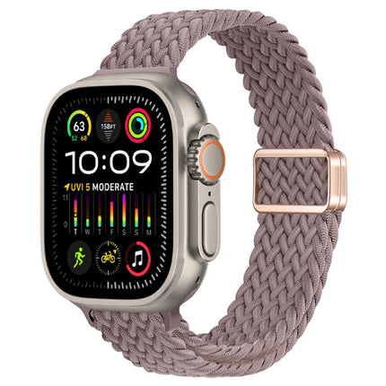 Slim Magnetic Buckle Nylon Braided Watch Band, For Apple Watch Ultra 2 49mm, For Apple Watch Series 9 45mm