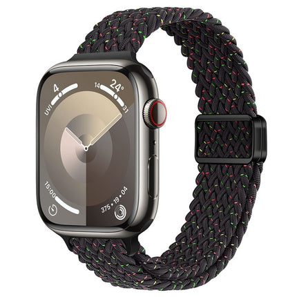 Slim Magnetic Buckle Nylon Braided Watch Band, For Apple Watch Ultra 2 49mm, For Apple Watch Series 9 45mm