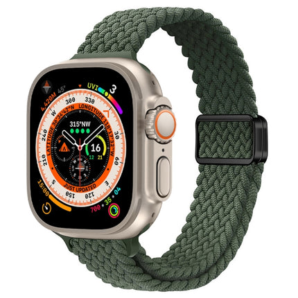 Slim Magnetic Buckle Nylon Braided Watch Band, For Apple Watch Series 9 41mm, For Apple Watch Ultra 49mm - DealBuddy