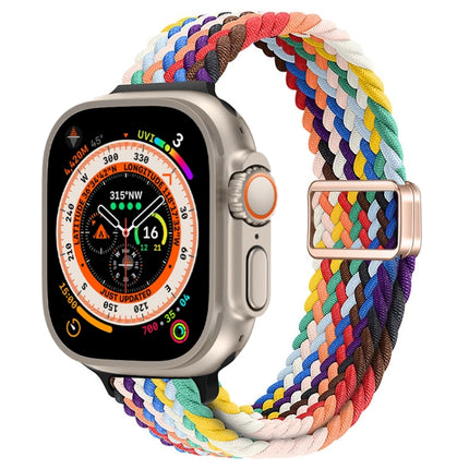 Slim Magnetic Buckle Nylon Braided Watch Band, For Apple Watch Series 9 41mm, For Apple Watch Ultra 49mm - DealBuddy