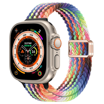 Slim Magnetic Buckle Nylon Braided Watch Band, For Apple Watch Series 9 41mm, For Apple Watch Ultra 49mm - DealBuddy