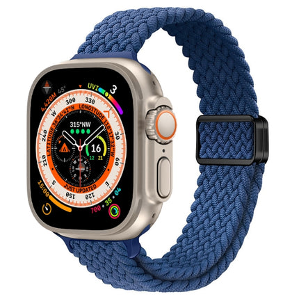 Slim Magnetic Buckle Nylon Braided Watch Band, For Apple Watch Series 9 41mm, For Apple Watch Ultra 49mm - DealBuddy