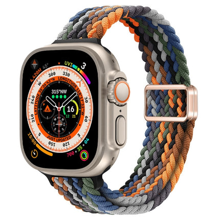 Slim Magnetic Buckle Nylon Braided Watch Band, For Apple Watch Series 9 41mm, For Apple Watch Ultra 49mm - DealBuddy