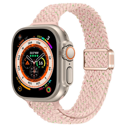 Slim Magnetic Buckle Nylon Braided Watch Band, For Apple Watch Series 9 41mm, For Apple Watch Ultra 49mm - DealBuddy