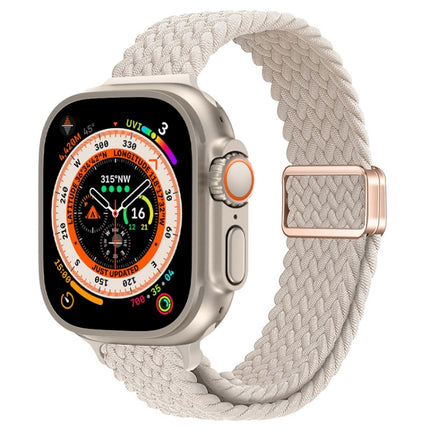 Slim Magnetic Buckle Nylon Braided Watch Band, For Apple Watch Series 9 41mm, For Apple Watch Ultra 49mm - DealBuddy