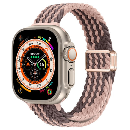 Slim Magnetic Buckle Nylon Braided Watch Band, For Apple Watch Series 9 41mm, For Apple Watch Ultra 49mm - DealBuddy