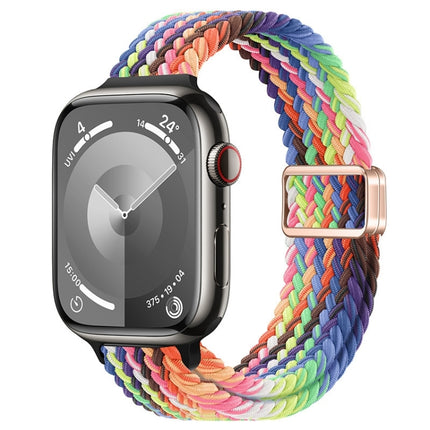 Slim Magnetic Buckle Nylon Braided Watch Band, For Apple Watch SE 40mm, For Apple Watch SE 44mm - DealBuddy