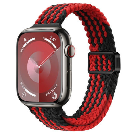 Slim Magnetic Buckle Nylon Braided Watch Band, For Apple Watch SE 40mm, For Apple Watch SE 44mm - DealBuddy