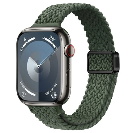 Slim Magnetic Buckle Nylon Braided Watch Band, For Apple Watch Series 6 40mm, For Apple Watch Series 6 44mm - DealBuddy