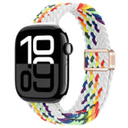 For Apple Watch Series 10 46mm / Z Pattern White Rainbow