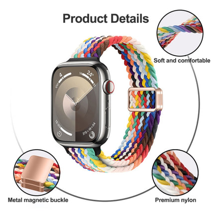 Slim Magnetic Buckle Nylon Braided Watch Band, For Apple Watch SE 2023 44mm, For Apple Watch SE 2023 40mm