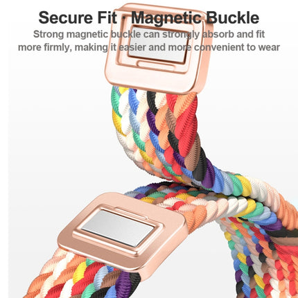 Slim Magnetic Buckle Nylon Braided Watch Band, For Apple Watch SE 2023 44mm, For Apple Watch SE 2023 40mm