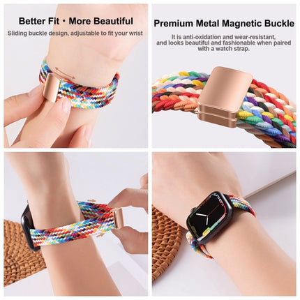 Slim Magnetic Buckle Nylon Braided Watch Band, For Apple Watch Ultra 2 49mm, For Apple Watch Series 9 45mm