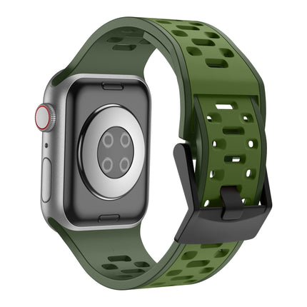 Meteorite Two-color Silicone Watch Band, For Apple Watch Series 7 45mm, For Apple Watch SE 44mm, For Apple Watch Series 6 44mm, For Apple Watch Series 5 44mm, For Apple Watch Series 4 44mm, For Apple Watch Series 3 42mm - DealBuddy