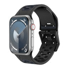 Meteorite Two-color Silicone Watch Band, For Apple Watch Series 7 45mm, For Apple Watch SE 44mm, For Apple Watch Series 6 44mm, For Apple Watch Series 5 44mm, For Apple Watch Series 4 44mm, For Apple Watch Series 3 42mm - DealBuddy