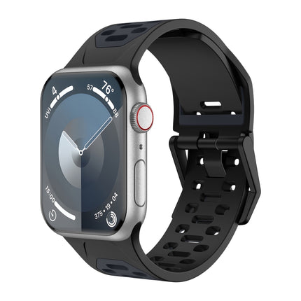 Meteorite Two-color Silicone Watch Band, For Apple Watch Series 7 45mm, For Apple Watch SE 44mm, For Apple Watch Series 6 44mm, For Apple Watch Series 5 44mm, For Apple Watch Series 4 44mm, For Apple Watch Series 3 42mm - DealBuddy