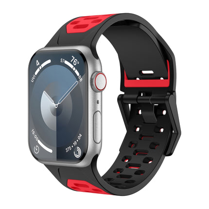 Meteorite Two-color Silicone Watch Band, For Apple Watch Series 7 45mm, For Apple Watch SE 44mm, For Apple Watch Series 6 44mm, For Apple Watch Series 5 44mm, For Apple Watch Series 4 44mm, For Apple Watch Series 3 42mm - DealBuddy