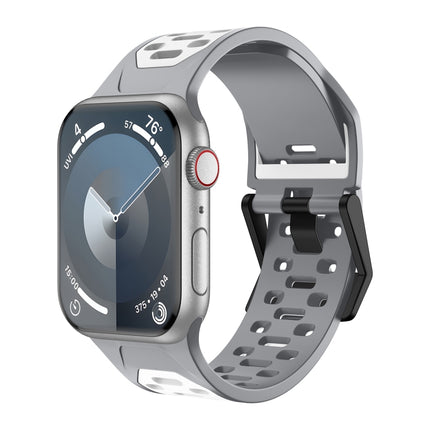 Meteorite Two-color Silicone Watch Band, For Apple Watch Series 7 45mm, For Apple Watch SE 44mm, For Apple Watch Series 6 44mm, For Apple Watch Series 5 44mm, For Apple Watch Series 4 44mm, For Apple Watch Series 3 42mm - DealBuddy