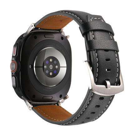 Plain Genuine Leather Watch Band, For Samsung Galaxy Watch Ultra 47mm / Ultra 2025 - DealBuddy
