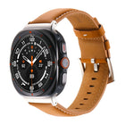 Plain Genuine Leather Watch Band, For Samsung Galaxy Watch Ultra 47mm / Ultra 2025 - DealBuddy