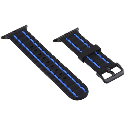 Silicone Wave Style Watch Wrist Strap, For Apple Watch 5 & 4 44mm / 3 & 2 & 1 42mm, For Apple Watch Series 8&7 41mm / SE 2&6&SE&5&4 40mm / 3&2&1 38mm - DealBuddy