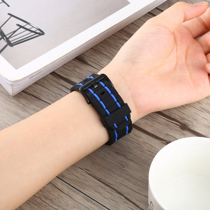 Silicone Wave Style Watch Wrist Strap, For Apple Watch 5 & 4 44mm / 3 & 2 & 1 42mm, For Apple Watch Series 8&7 41mm / SE 2&6&SE&5&4 40mm / 3&2&1 38mm - DealBuddy