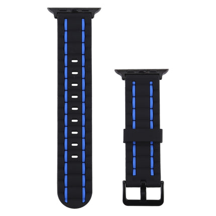 Silicone Wave Style Watch Wrist Strap, For Apple Watch 5 & 4 44mm / 3 & 2 & 1 42mm, For Apple Watch Series 8&7 41mm / SE 2&6&SE&5&4 40mm / 3&2&1 38mm - DealBuddy