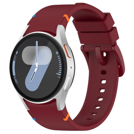 Official Solid Color Stitched Silicone Watch Band, For Samsung Galaxy Watch 7 40 / 44mm - DealBuddy