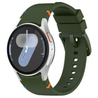 Official Solid Color Stitched Silicone Watch Band, For Samsung Galaxy Watch 7 40 / 44mm - DealBuddy