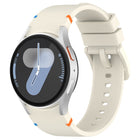 Official Solid Color Stitched Silicone Watch Band, For Samsung Galaxy Watch 7 40 / 44mm - DealBuddy