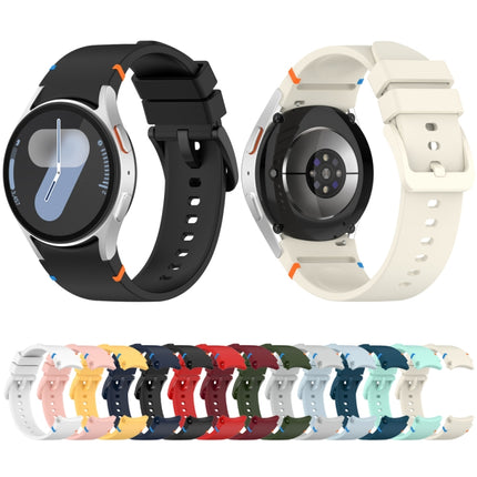 Official Solid Color Stitched Silicone Watch Band, For Samsung Galaxy Watch 7 40 / 44mm - DealBuddy
