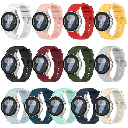 Official Solid Color Stitched Silicone Watch Band, For Samsung Galaxy Watch 7 40 / 44mm - DealBuddy