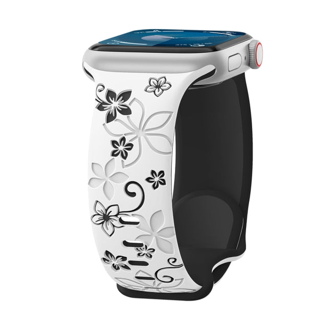 Bauhinia Two-color Embossed Silicone Watch Band