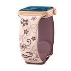 Bauhinia Two-color Embossed Silicone Watch Band, For Apple Watch Series 5 44mm, For Apple Watch Series 5 40mm, For Apple Watch Series 4 44mm, For Apple Watch Series 4 40mm, For Apple Watch Series 3 38mm, For Apple Watch Series 3 42mm - DealBuddy